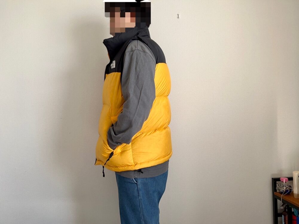Mサイズを着用したサイズ感
