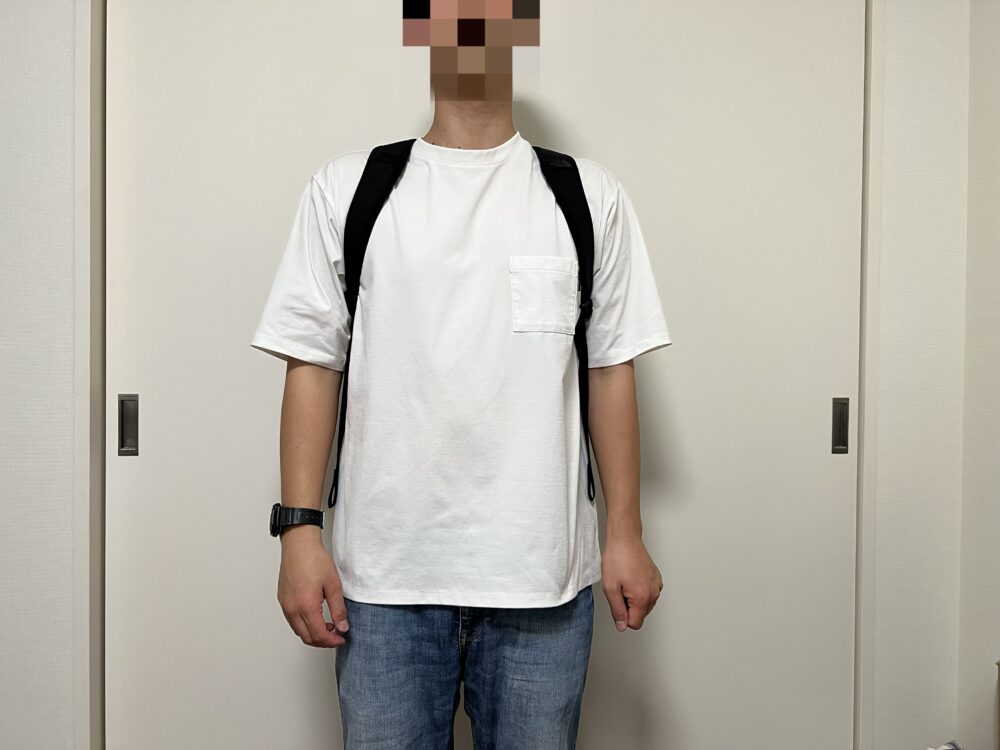 シャトルデイパックスリム使用のイメージ(正面から)