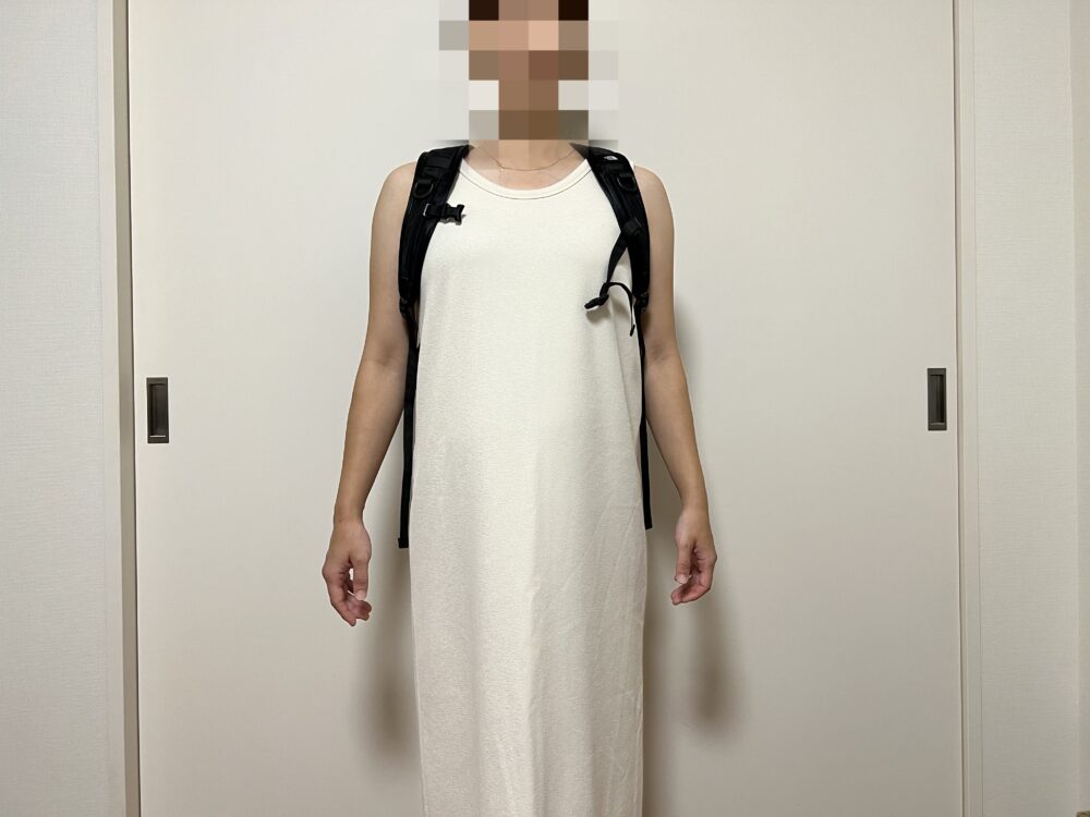 ミニショット使用のイメージ（正面からチェストベルト未使用）