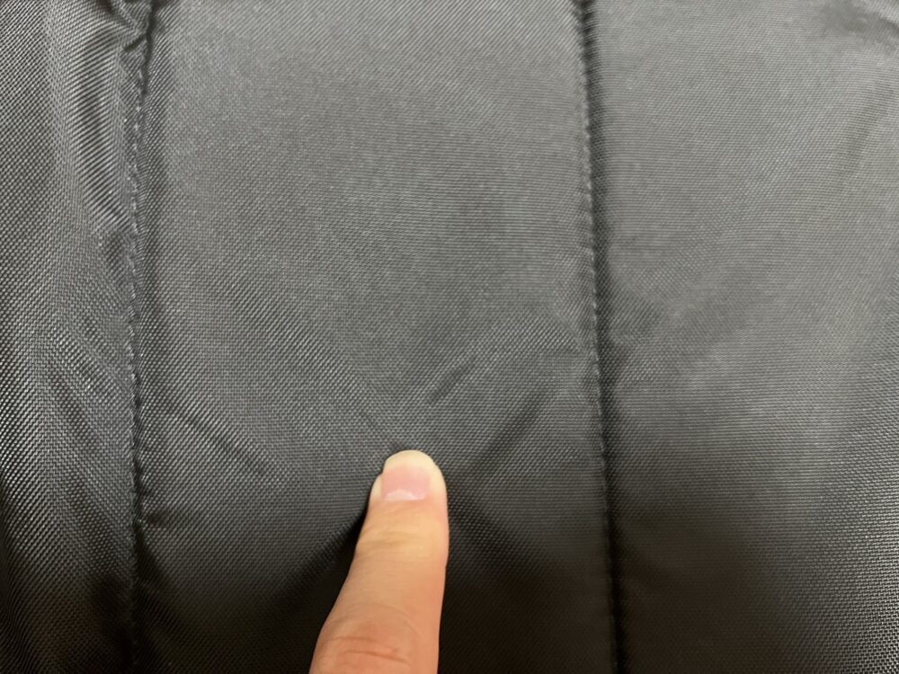 背面のクッションの触り心地