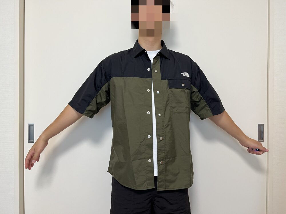 身長170㎝，体重68㎏ Mサイズ着用