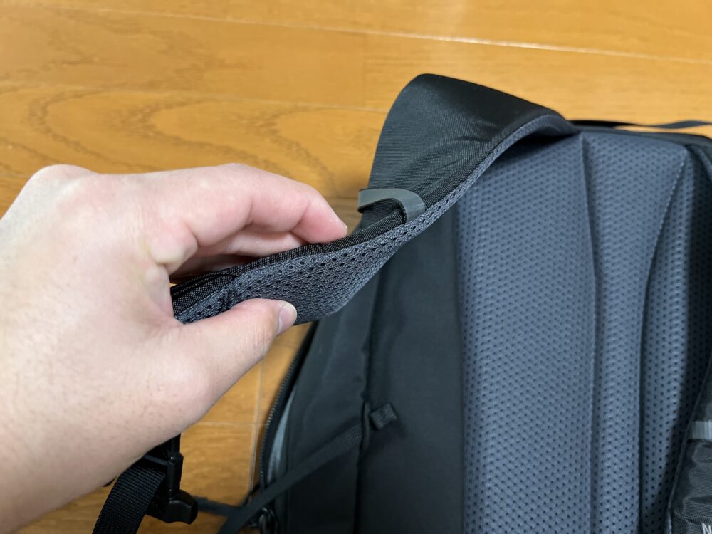 ショルダーハーネスのクッション