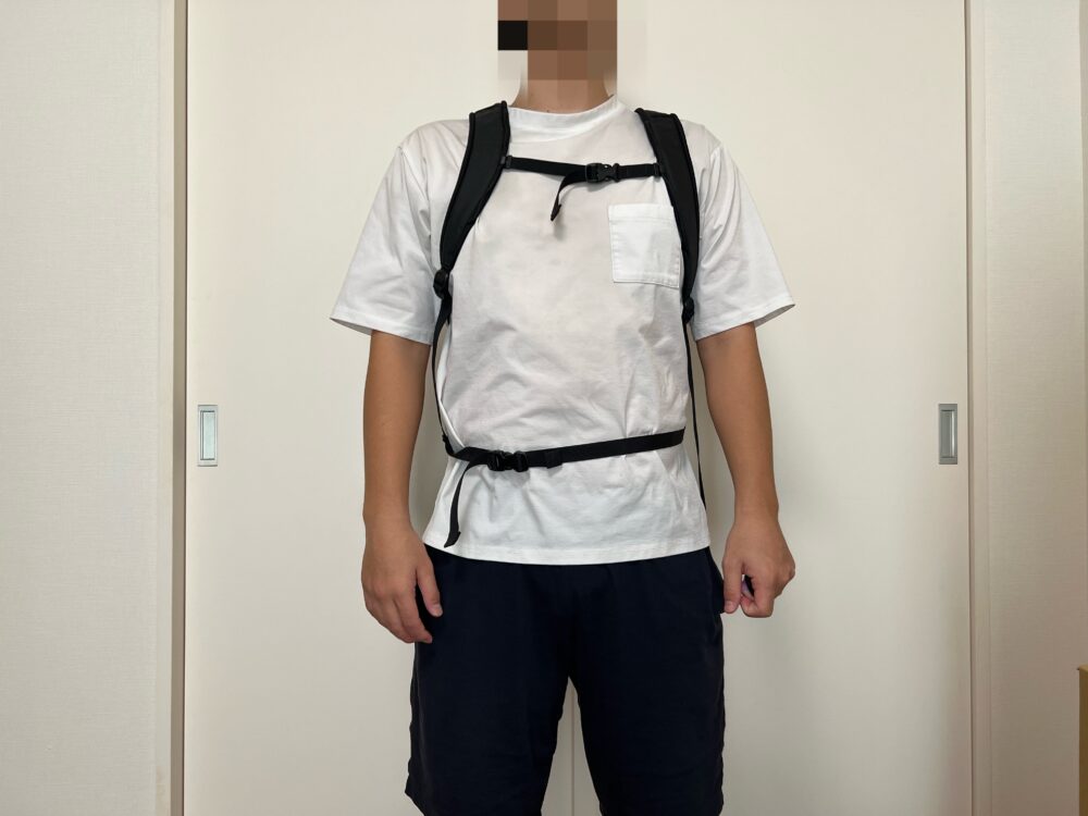 ウエストベルトとチェストベルト使用時のイメージ