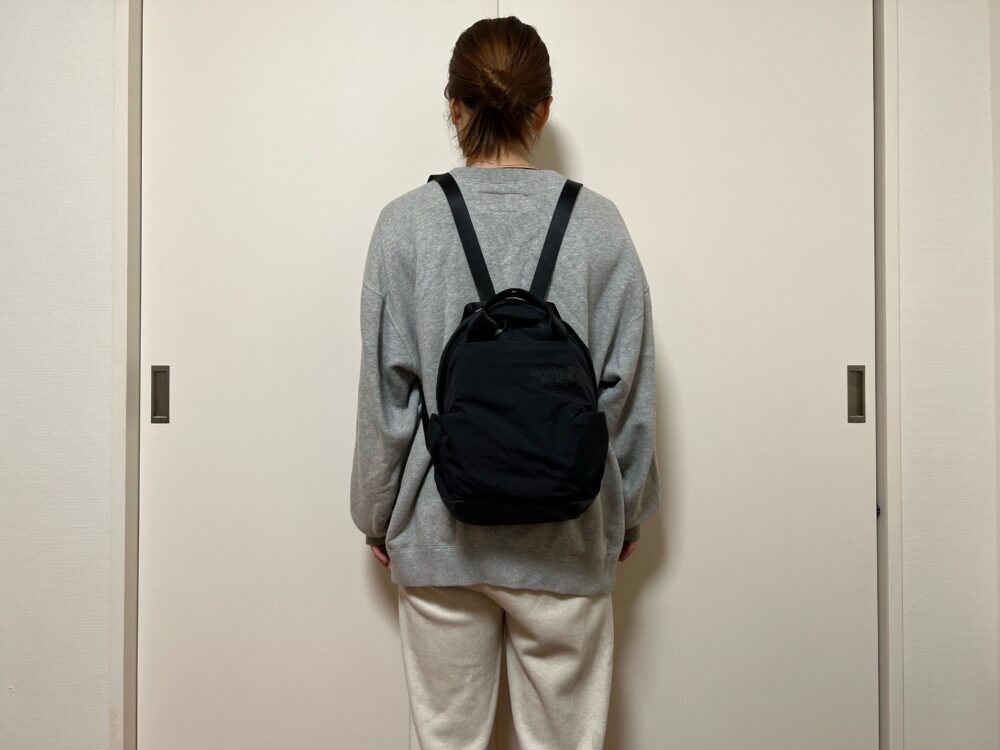 ネバーストップミニバックパック使用のイメージ(背面)