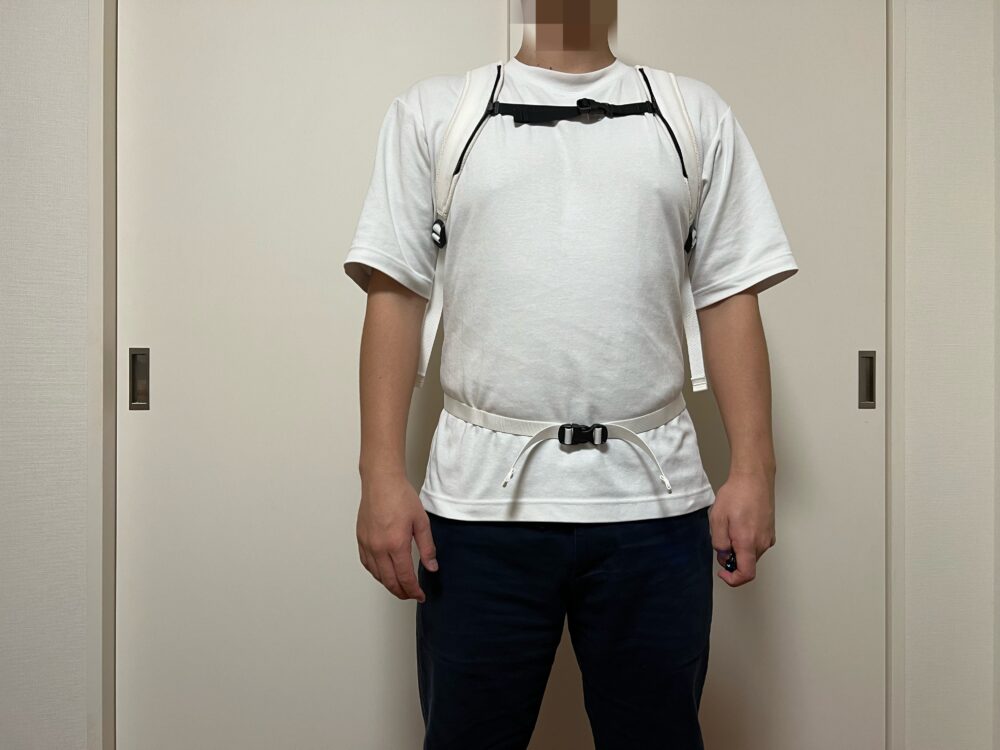 ウエストベルトとチェストベルト使用時のイメージ