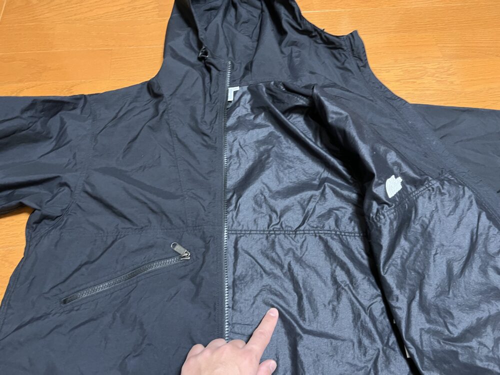 ジャケットの内側の生地