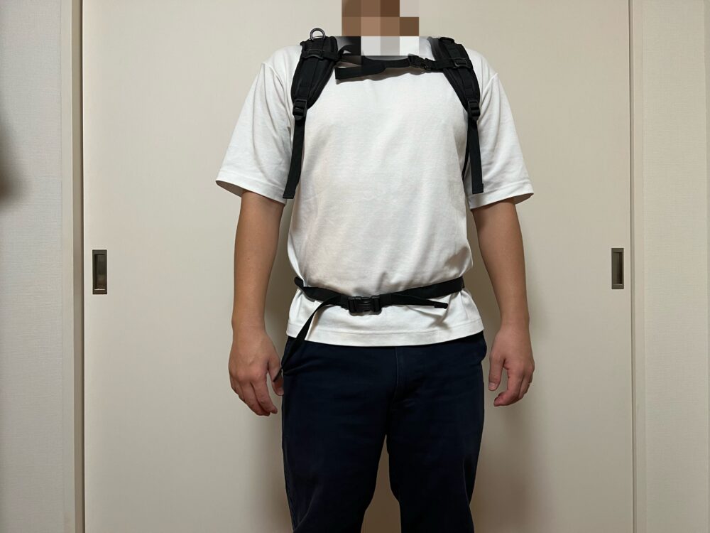 ウエストベルトとチェストベルト使用時のイメージ