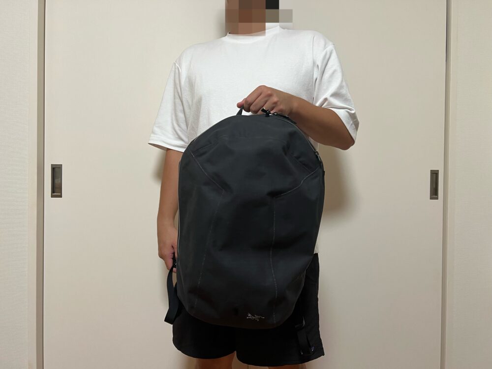 手で持って